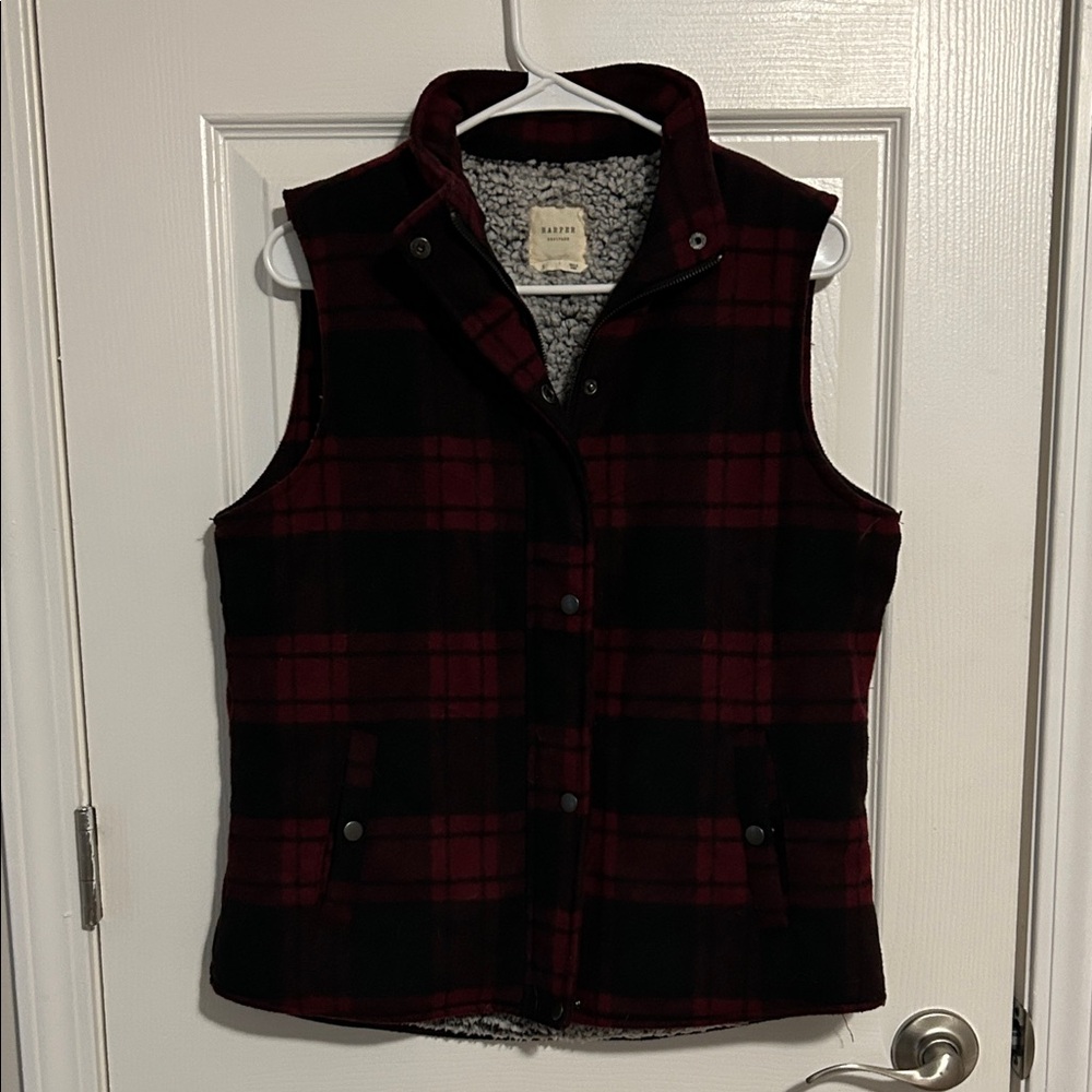 Harper Heritage Plaid Vest with Sherpa Lining